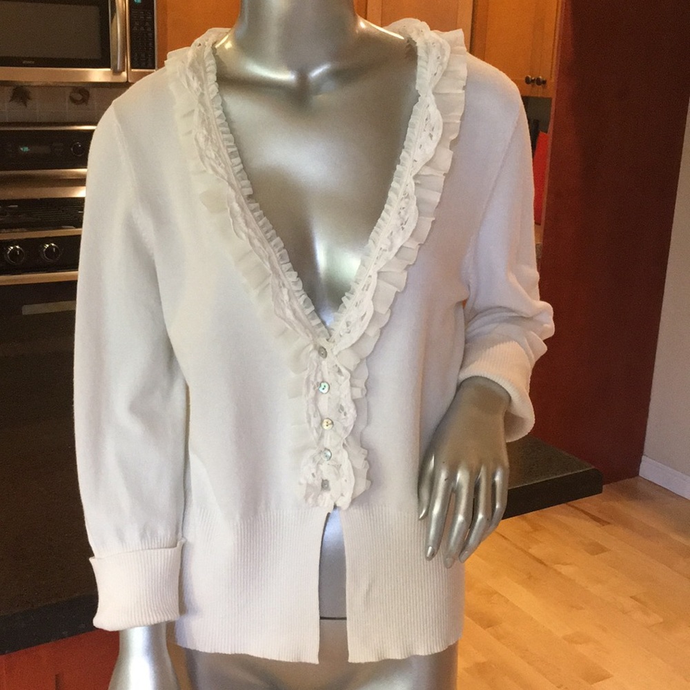 Coldwater Creek Lace Embellished cardigan
